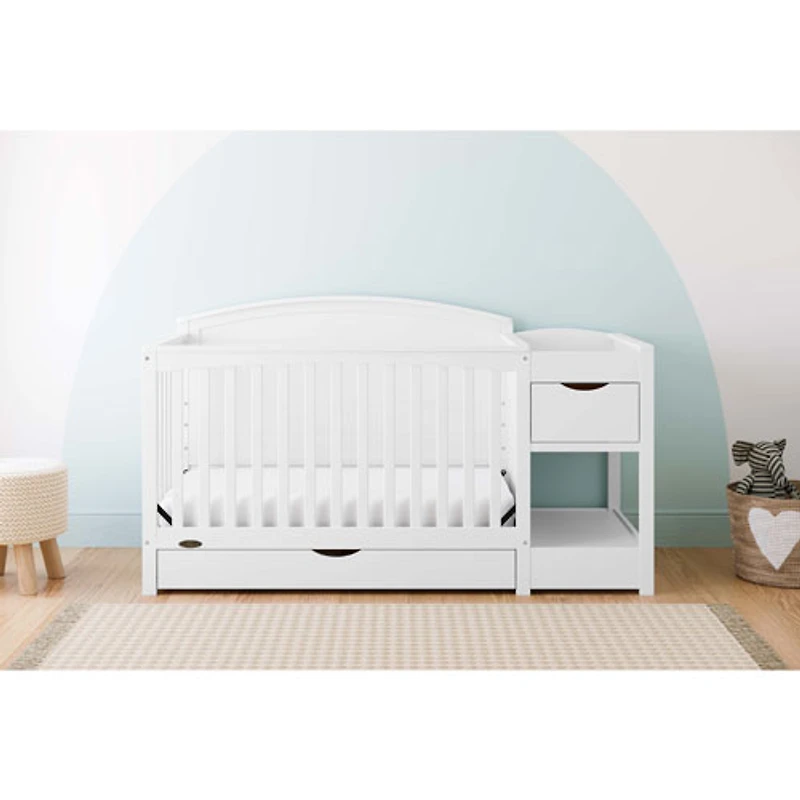 Lit de bébé transformable 5-en-1 Bellwood de Graco avec tiroir - Blanc