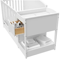 Lit de bébé transformable 5-en-1 et table à langer avec tiroir Bellwood de Graco - Blanc