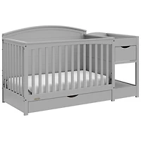 Graco Bellwood 5-in-1 Convertible Crib & Changing Table with Drawer - Pebble Grey