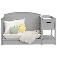 Graco Bellwood 5-in-1 Convertible Crib & Changing Table with Drawer - Pebble Grey