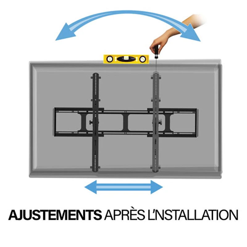Support mural inclinable de Sanus pour téléviseur de 65 à 140 po - Noir