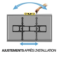 Support mural inclinable de Sanus pour téléviseur de 65 à 140 po - Noir
