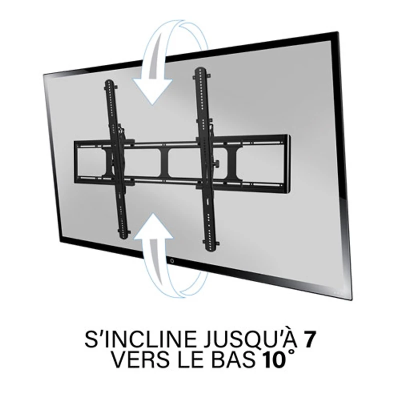 Support mural inclinable de Sanus pour téléviseur de 65 à 140 po - Noir