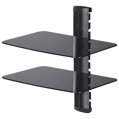 Étagère murale double de TygerClaw pour appareils audiovisuels