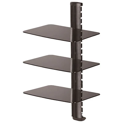 Étagère murale triple de TygerClaw pour appareils audiovisuels