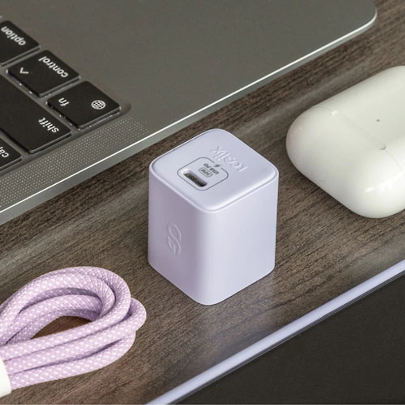 LOGiiX Vibrance 30W USB-C GaN PD Wall Charger - Lavender
