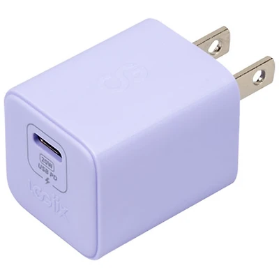 Chargeur mural PD GaN USB-C de 20 W Vibrance de LOGiiX - Lavande