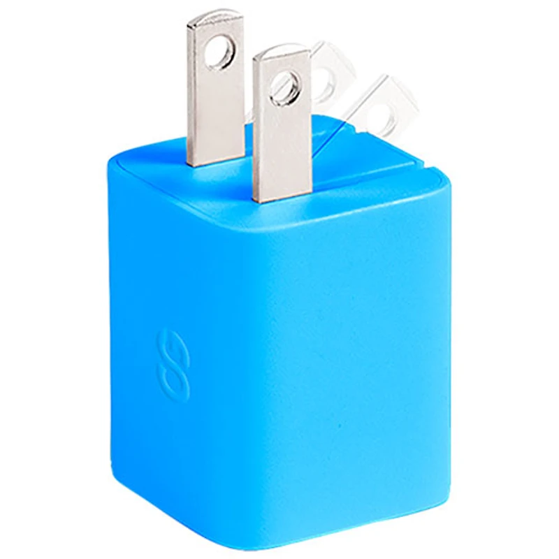 Chargeur mural PD GaN USB-C de 30 W Vibrance de LOGiiX - Turquoise