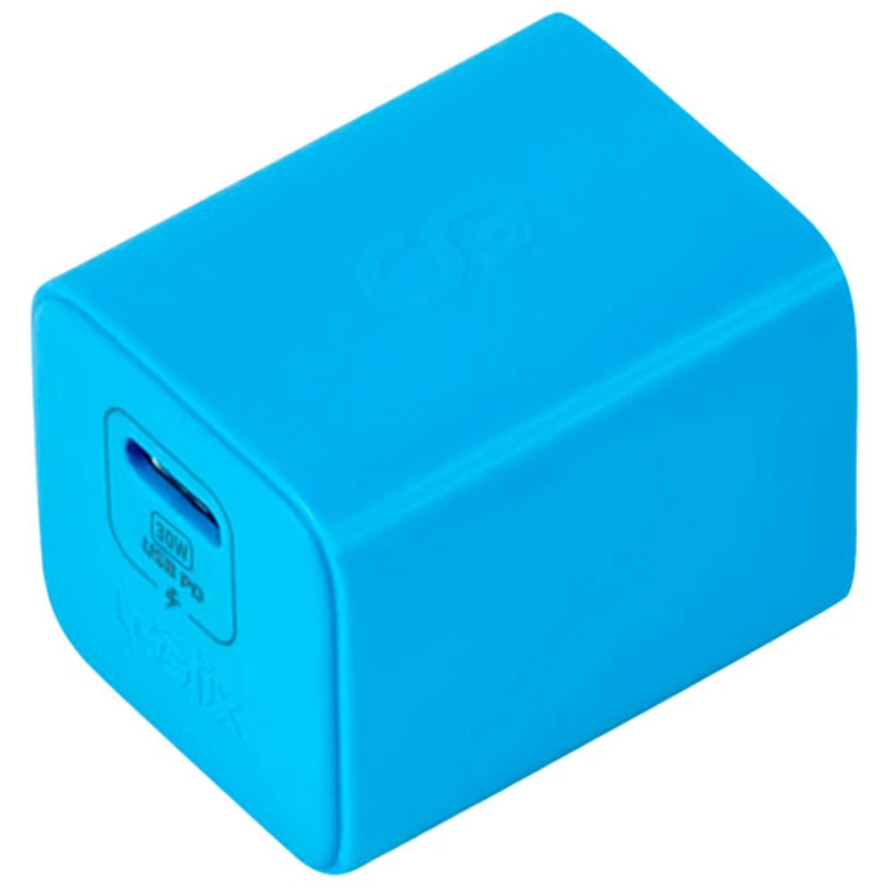 Chargeur mural PD GaN USB-C de 30 W Vibrance de LOGiiX - Turquoise