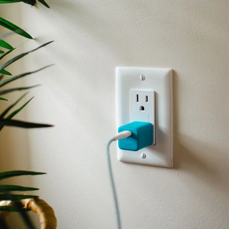 Chargeur mural PD GaN USB-C de 30 W Vibrance de LOGiiX - Turquoise
