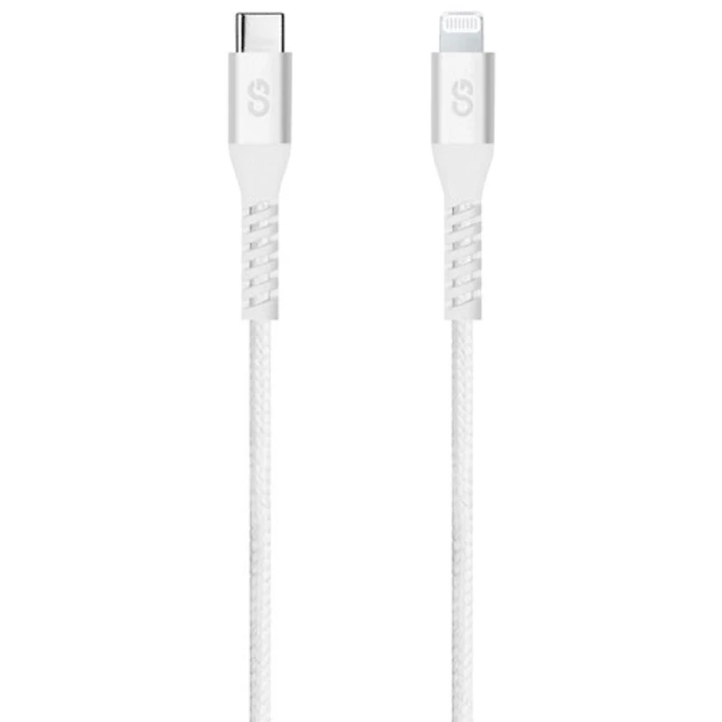 Câble tissé USB-C à Lightning de 1,2 m (3,9 pi) Vibrance de LOGiiX (LGX-13755) - Blanc
