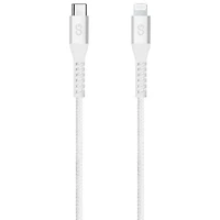 Câble tissé USB-C à Lightning de 1,2 m (3,9 pi) Vibrance de LOGiiX (LGX-13755) - Blanc