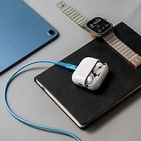 Câble tissé USB-A à Lightning de 1,2 m (3,9 pi) Vibrance de LOGiiX (LGX-13757) - Turquoise