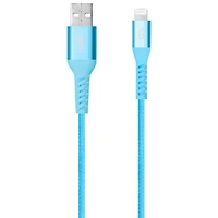 Câble tissé USB-A à Lightning de 1,2 m (3,9 pi) Vibrance de LOGiiX (LGX-13757) - Turquoise