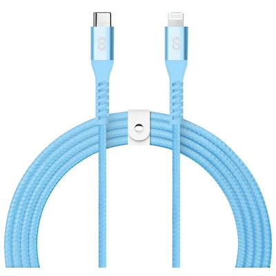 Câble tissé USB-C à Lightning de 1,2 m (3,9 pi) Vibrance de LOGiiX (LGX-13759) - Turquoise