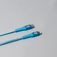 Câble tissé USB-C à Lightning de 1,2 m (3,9 pi) Vibrance de LOGiiX (LGX-13759) - Turquoise