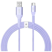 LOGiiX Vibrance 1.2m (3.9 ft.) Braided USB to USB-C Cable (LGX-13760) - Lavender