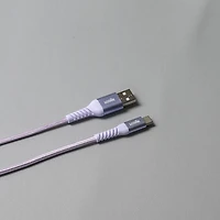 LOGiiX Vibrance 1.2m (3.9 ft.) Braided USB to USB-C Cable (LGX-13760) - Lavender