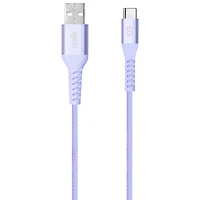 LOGiiX Vibrance 1.2m (3.9 ft.) Braided USB to USB-C Cable (LGX-13760) - Lavender