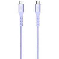 Câble tissé USB-C à USB-C de 1,2 m (3,9 pi) Vibrance de LOGiiX (LGX-13762) - Lavande