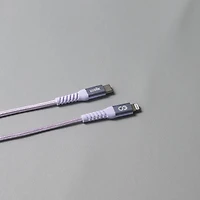 LOGiiX Vibrance 1.2m (3.9 ft.) Braided USB-C to Lightning Cable (LGX-13763) - Lavender