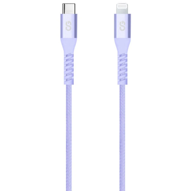 LOGiiX Vibrance 1.2m (3.9 ft.) Braided USB-C to Lightning Cable (LGX-13763) - Lavender