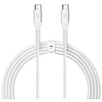 LOGiiX Vibrance 1.2m (3.9 ft.) Braided USB-C to USB-C Cable (LGX-13754) - White