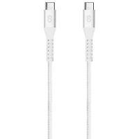 LOGiiX Vibrance 1.2m (3.9 ft.) Braided USB-C to USB-C Cable (LGX-13754) - White