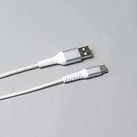 Câble tissé USB à USB-C de 1,2 m (3,9 pi) Vibrance de LOGiiX (LGX-13752) - Blanc