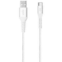 Câble tissé USB à USB-C de 1,2 m (3,9 pi) Vibrance de LOGiiX (LGX-13752) - Blanc