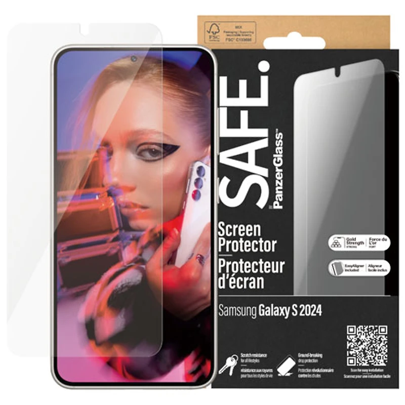 Protecteur d'écran en verre SAFE de PanzerGlass pour Galaxy S24