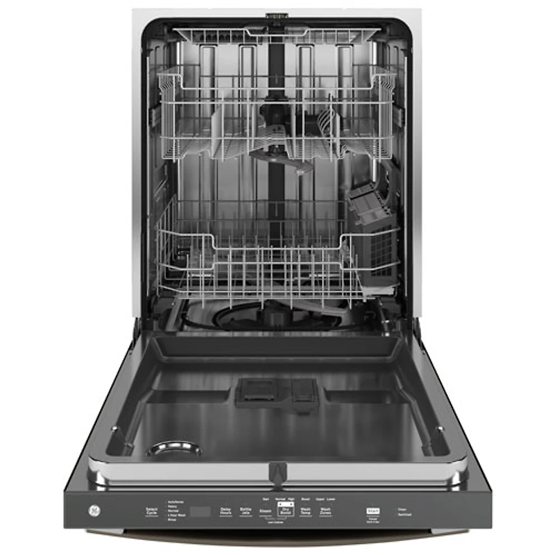 GE 24" 45dB Front-Control Dry Boost Dishwasher with Third Rack ENERGY STAR (GDT670SMVES) - Slate