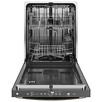 GE 24" 45dB Front-Control Dry Boost Dishwasher with Third Rack ENERGY STAR (GDT670SMVES) - Slate
