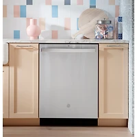 GE 24" 45dB Front-Control Dry Boost Dishwasher with Third Rack ENERGY STAR (GDT670SMVES) - Slate