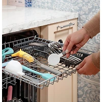 GE 24" 45dB Front-Control Dry Boost Dishwasher with Third Rack ENERGY STAR (GDT670SMVES) - Slate