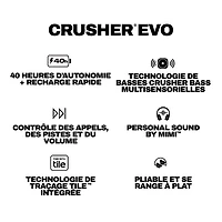 Skullcandy Crusher Evo Over-Ear Sound Isolating Bluetooth Headphones - Bone Orange