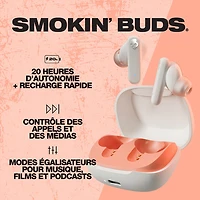 Skullcandy Smokin' Buds In-Ear Sound Isolating True Wireless Earbuds - Bone Orange