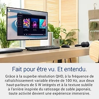 Moniteur IPS DEL WQHD 100 Hz de 27 po de Dell avec temps de réponse de 4 ms (S2725DS) - Argenté