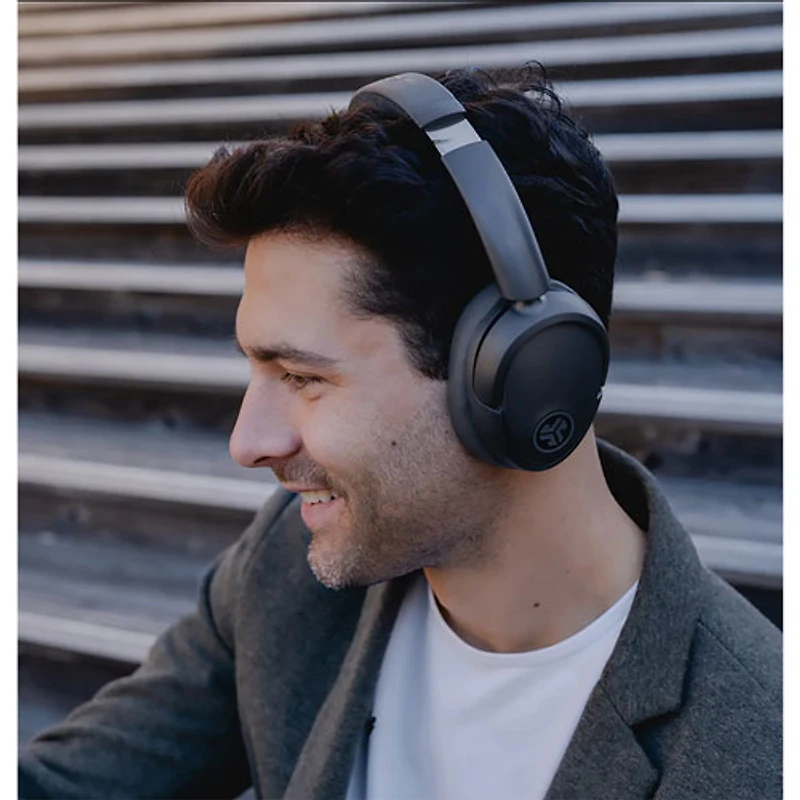JLab JBuds Lux Over-Ear Noise Cancelling Bluetooth Headphones - Graphite