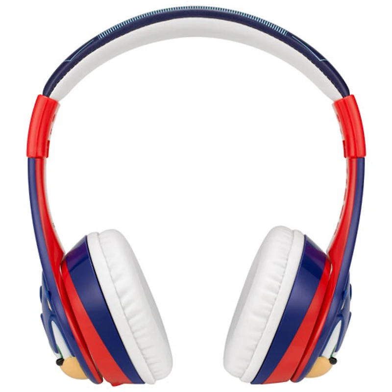 KIDdesigns Sonic Over-Ear Bluetooth Kids Headphones with Microphone - Blue/Red/White