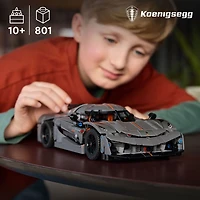 LEGO Technic : L'hypervoiture Koenigsegg Jesko Absolut grise - 801 pièces (42173)