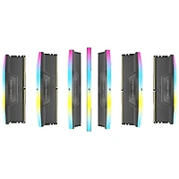 Mémoire DDR5 32 Go (2 x 16 Go) 6000 MHz Vengeance RGB de Corsair pour PC (CMH32GX5M2B6000Z30K)