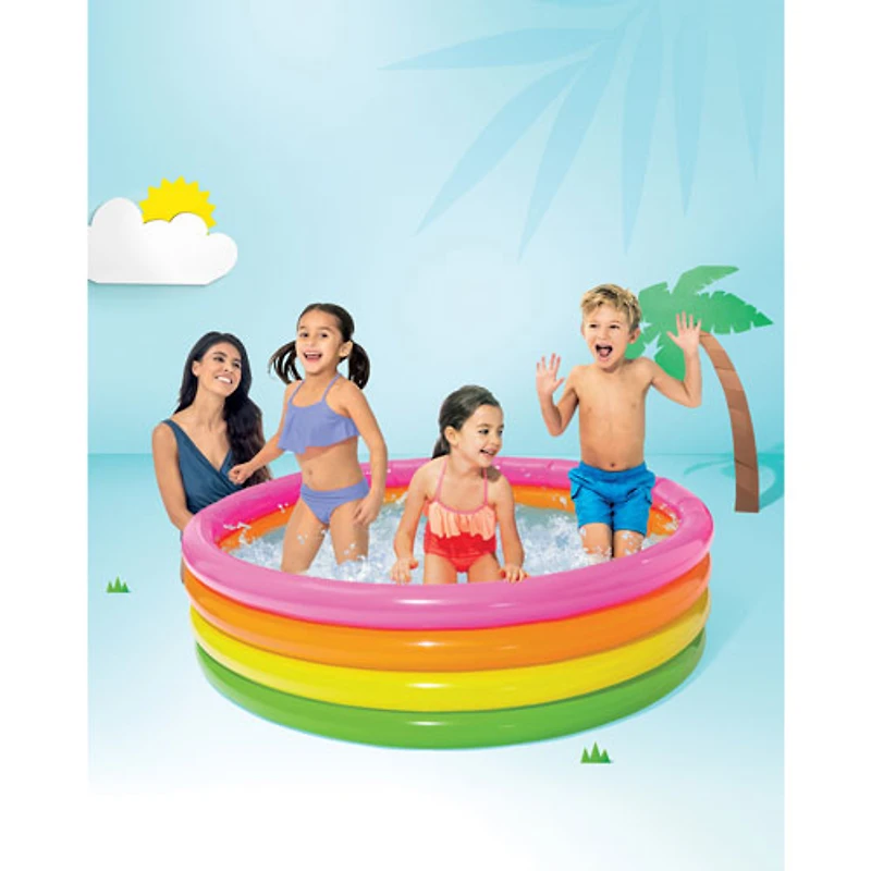 Intex Sunset Glow Inflatable Round Kiddie Pool - 5.5ft x 18in