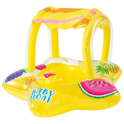 Flotteur gonflable pour enfants avec pare-soleil d'Intex - Jaune