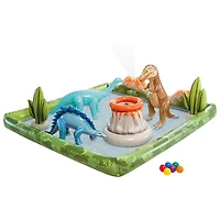 Intex Jurassic Adventure Inflatable Play Centre with Pool, Water Sprayer & Ball Toss Game