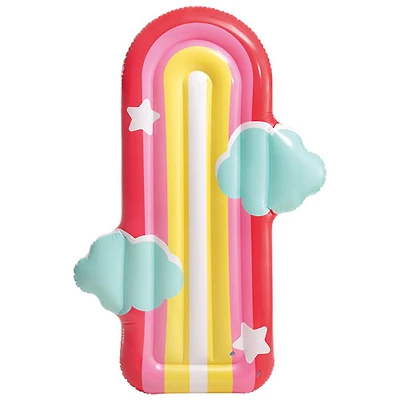 Matelas gonflable flottant en forme de nuage arc-en-ciel d'Intex