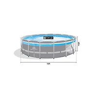 Piscine hors terre ronde ClearView Prism Frame d'Intex avec pompe à filtre, échelle et toile - 16 x 4 pi