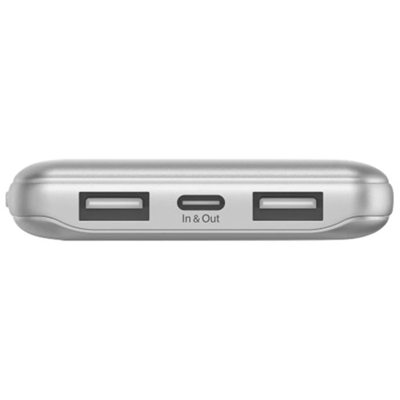 Belkin BoostCharge 10000 mAh USB-A/USB-C 15W PD Power Bank - Silver