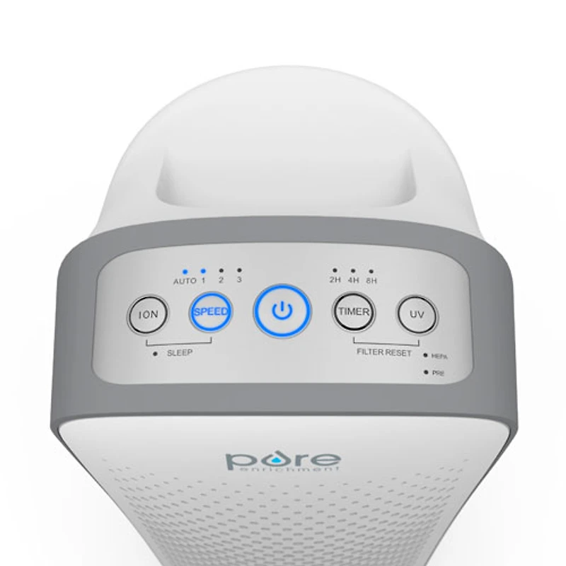 Purificateur d'air 4-en-1 PureZone Elite de Pure Enrichment avec filtre HEPA - Blanc