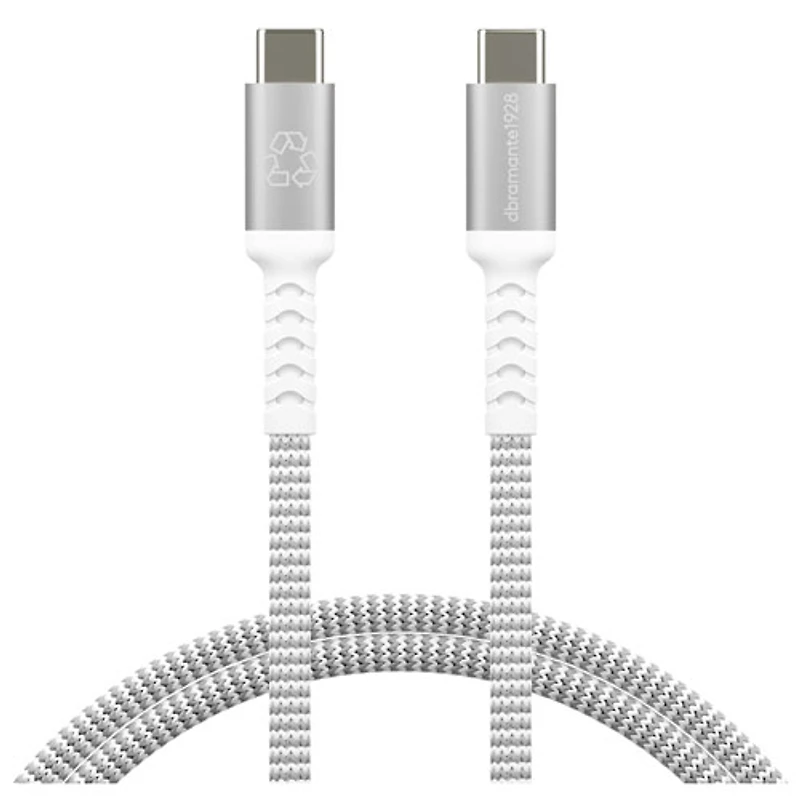 dbramante1928 1.2m (3.94ft) USB-C to USB-C Braided Cable (DB-CB12CCGRU507) - White